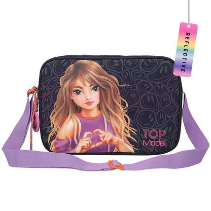 Depesche 12771 TOPModel Night Light Dark Blue with Model Pattern, Bag with Adjustable Shoulder Strap, Multicolor