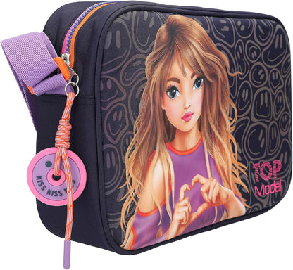 Depesche 12771 TOPModel Night Light Dark Blue with Model Pattern, Bag with Adjustable Shoulder Strap, Multicolor