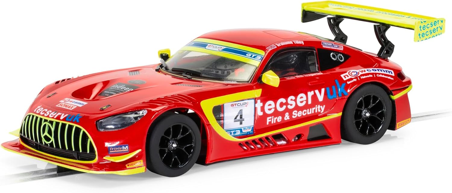 Scalextric Cars - C4332 Mercedes AMG GT3 - GT Cup 2022 - Grahame Tilley - Toy Slot Car for use Race Tracks or Set - Small Kids Gift Ideas for Boy/Girl Ages 5 Accessories