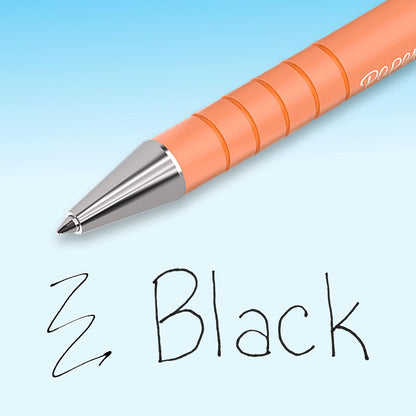 Paper Mate Flexgrip Ultra Retro Ballpoint Pens | Medium Point (1.0mm) | Blue Ink | Retro Barrels | 5 Count