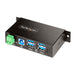 StarTech.com 4-Port Managed USB Hub with 4x USB-A, Heavy Duty with Metal Industrial Housing, ESD & Surge Protection, Wall/Desk/Din-Rail Mountable, USB 3.0/3.1/3.2 Gen 1 5Gbps (5G4AINDRM-USB-A-HUB