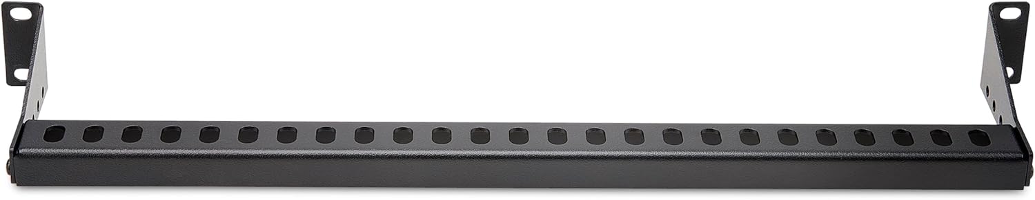 StarTech.com 1U Rack Mountable Cable Lacing Bar w/Adjustable Depth, Cable Support Guide For Organized 19" Racks/Cabinets, Horizontal Cable Guide For Patch Panels/Switches/PDUs (12S-CABLE-LACING-BAR