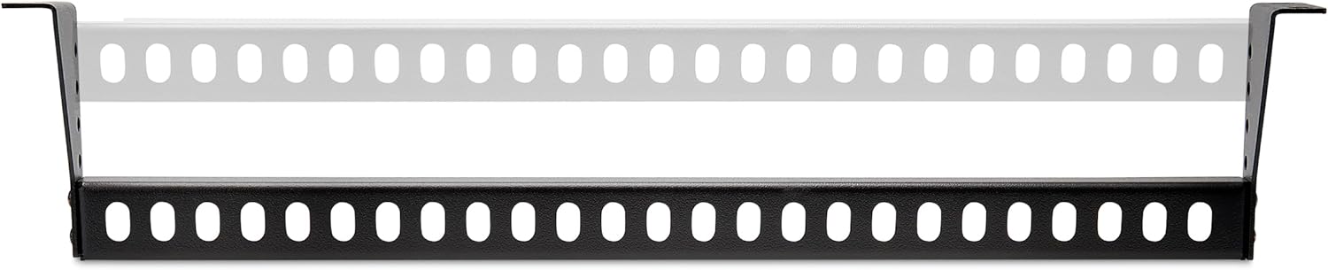 StarTech.com 1U Rack Mountable Cable Lacing Bar w/Adjustable Depth, Cable Support Guide For Organized 19" Racks/Cabinets, Horizontal Cable Guide For Patch Panels/Switches/PDUs (12S-CABLE-LACING-BAR