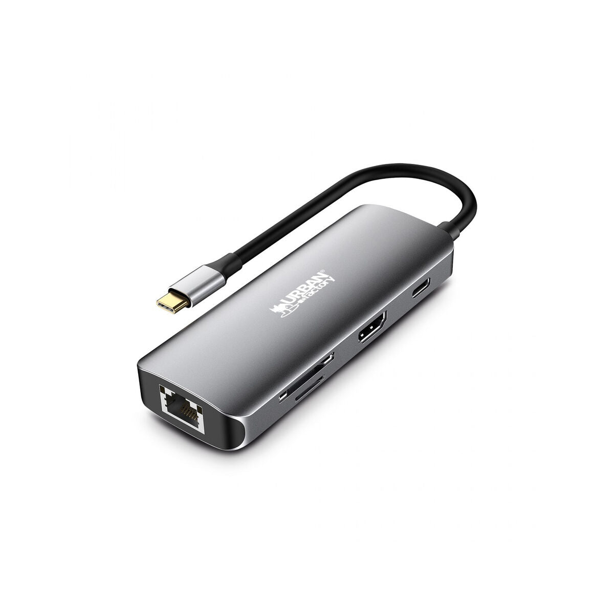 USB-C Hub Urban Factory MHC50UF Grey