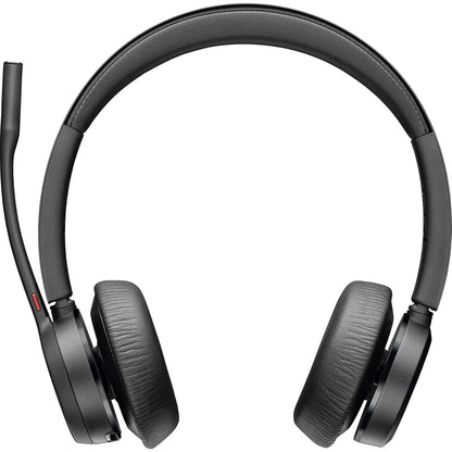 Poly - Voyager 4320 UC Wireless Headset (Plantronics) - Headphones with Boom Mic - Connect to PC/Mac via USB-C Bluetooth Adapter, Cell Phone via Bluetooth - Works with Teams, Zoom & More