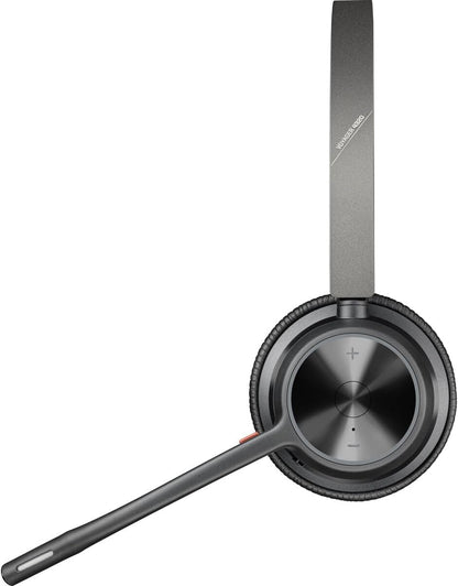 Poly - Voyager 4320 UC Wireless Headset (Plantronics) - Headphones with Boom Mic - Connect to PC/Mac via USB-C Bluetooth Adapter, Cell Phone via Bluetooth - Works with Teams, Zoom & More