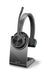 Poly - Voyager 4310 UC Wireless Headset + Charge Stand (Plantronics) - Single-Ear Headset w/ Mic - Connect to PC/Mac via USB-C Bluetooth Adapter, Cell Phone via Bluetooth -Works with Teams, Zoom &More