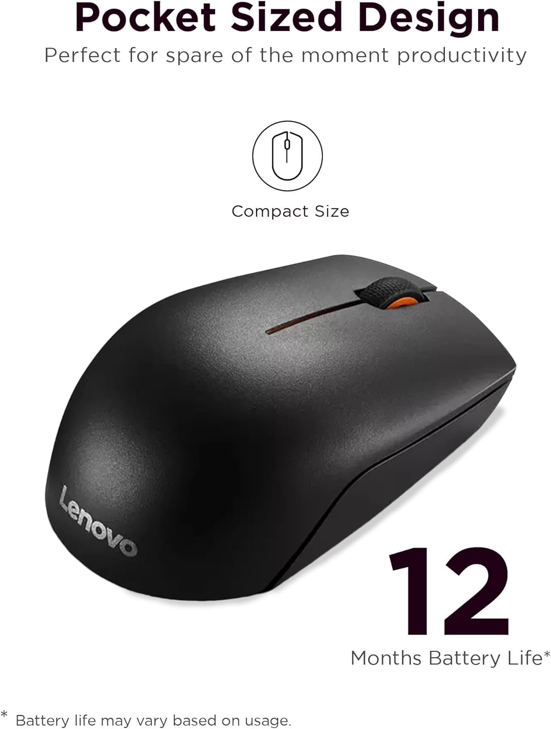 Lenovo 300 Wireless Compact Mouse