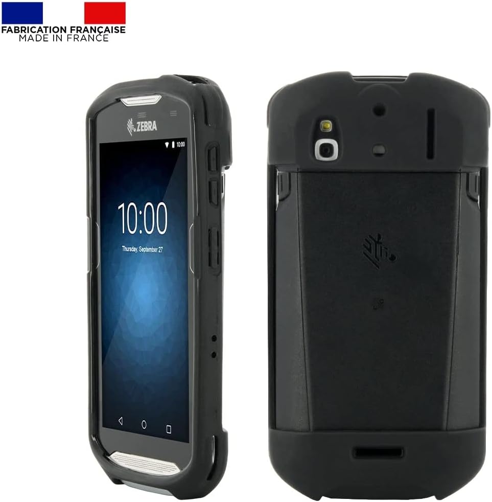 Mobilis Reinforced Case for Zebra Terminal TC51 TC52 TC56 TC57, Reinforced Protective Case Made in France Compatible with Zebra TC5X, Black