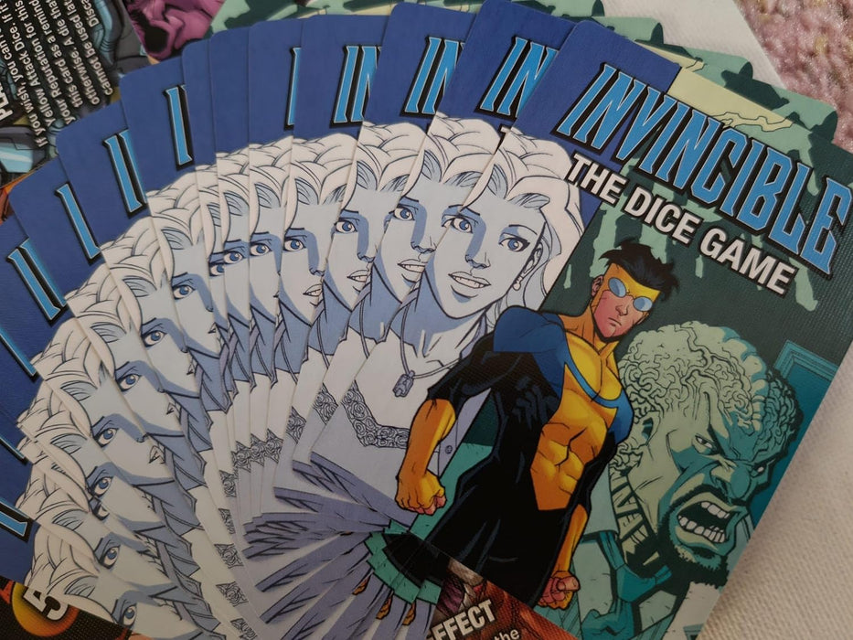 Mantic Games: Invincible: The Dice Game - Fast Paced Push Your Luck Dice Rolling Game, Comic Book Card & Dice Battle Game, Ages 10+, 2+ Players