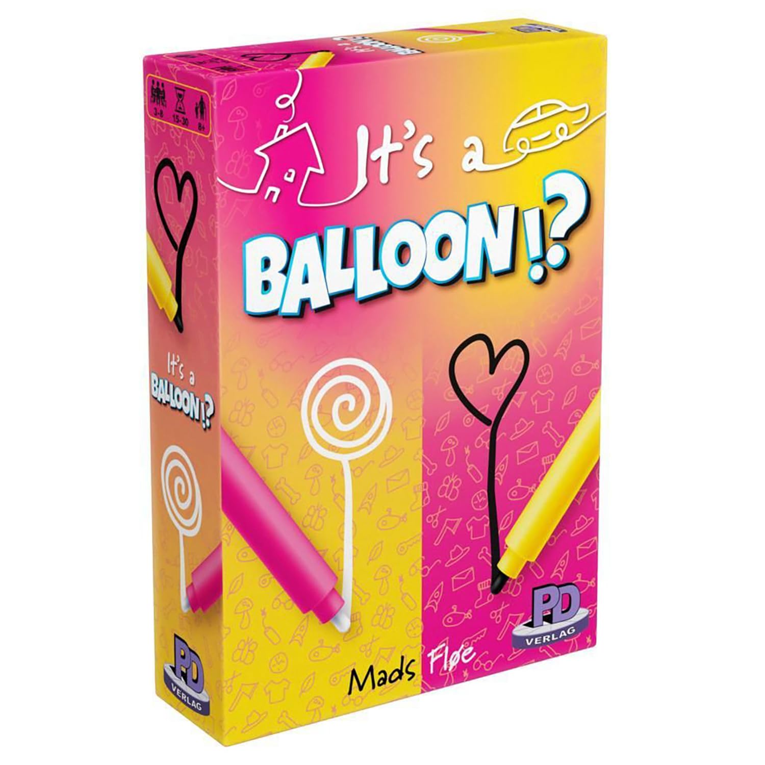 Rio Grande Games: It's A Balloon - Word Guessing Drawing Game, Hilarious Party Game, Interactive Family Game, Ages 8+, 3-8 Players, 15-30 Min