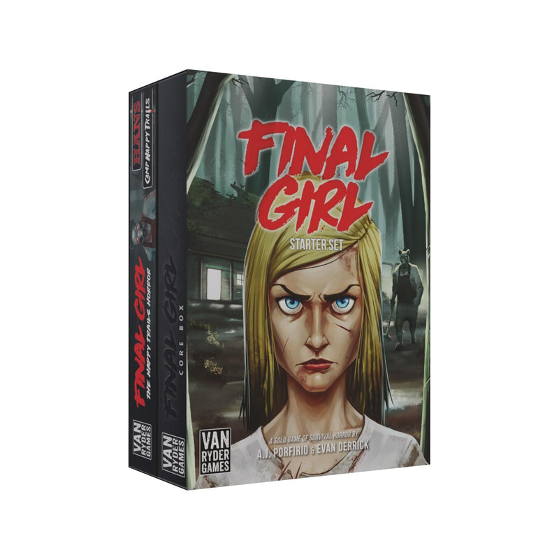Final Girl: Starter Set - Core Box & Happy Trails Feature Film - 1 Player Board Game for Solo Play - 20-60 Minutes of Gameplay - for Teens and Adults Ages 14+ - English Version - by Van Ryder Games