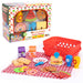 Fat Brain Toys Pretendables Picnic Basket Set - Kids Toy Picnic Basket and Blanket with Wooden Play Food and Accessories - Educational Play Kitchen Kids Toys - Durable Toy Food Set for +3 Year Olds