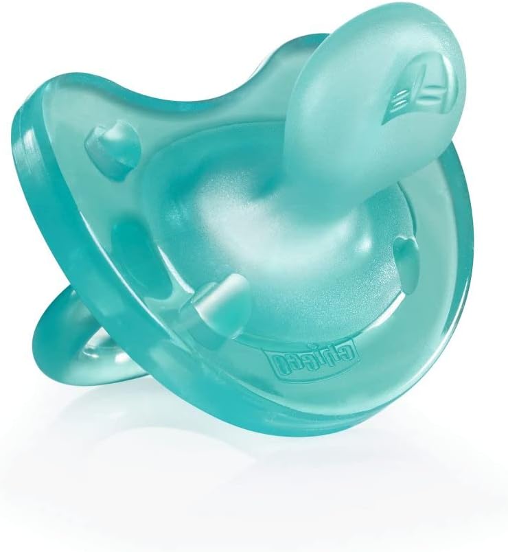Chicco PhysioForma Silicone Pacifier, 6-16 Months, 1 Piece, Soft and Delicate Dummy, Supports Physiological Breathing and Promotes Correct Mouth Development, Turquoise turquoise 6-16 Monate (1er Pack)