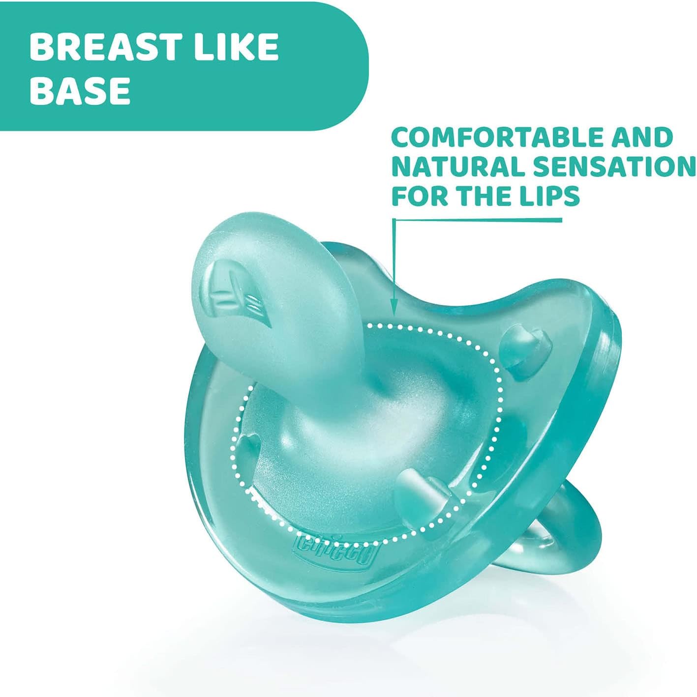 Chicco PhysioForma Silicone Pacifier, 6-16 Months, 1 Piece, Soft and Delicate Dummy, Supports Physiological Breathing and Promotes Correct Mouth Development, Turquoise turquoise 6-16 Monate (1er Pack)