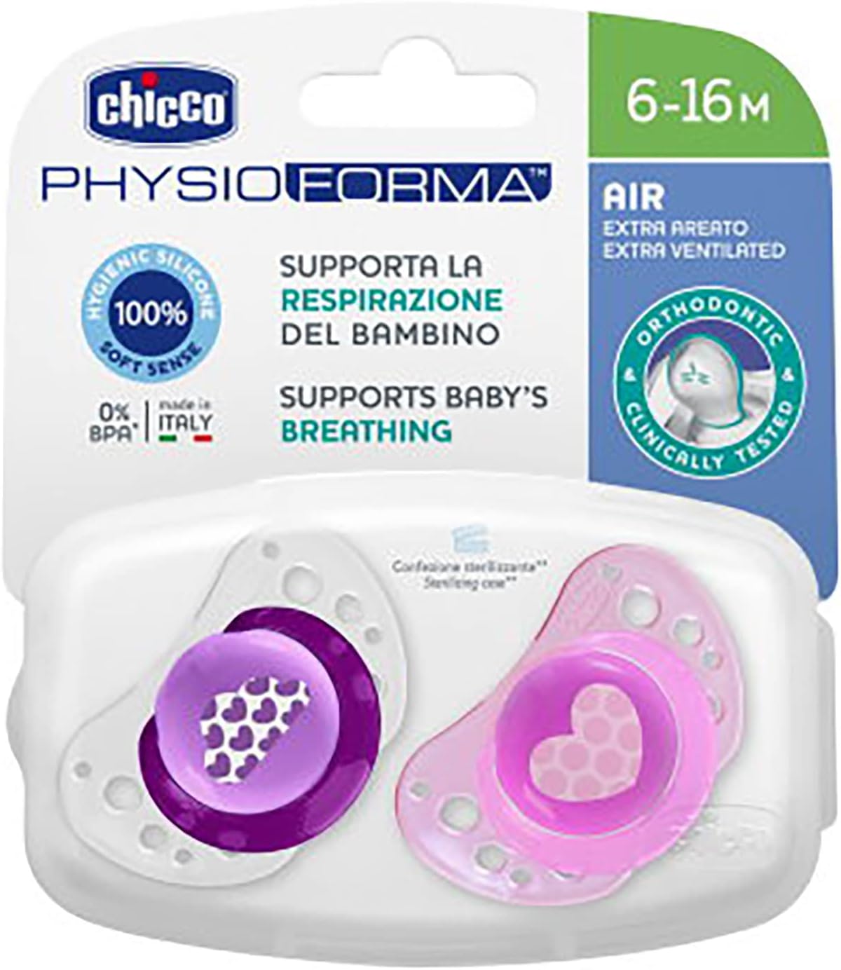 Chicco - Pacifier Extra Air Girl 6-16M
