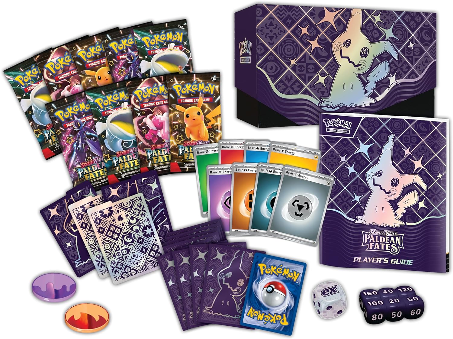Pokémon TCG: Scarlet & Violet—Paldean Fates Elite Trainer Box (9 Boosters, 1 Full-Art Foil Promo Card & Accessories)