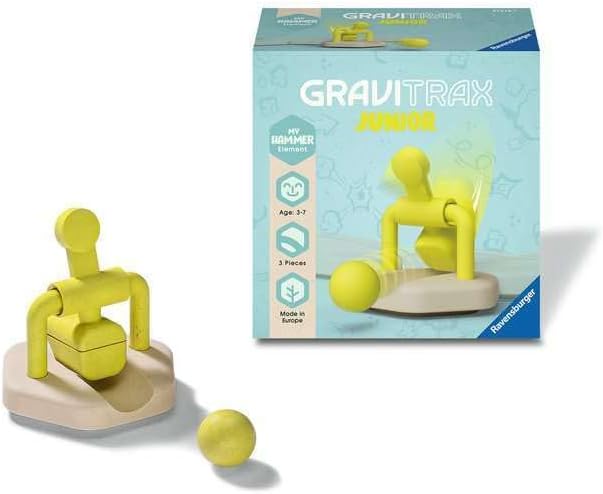 Ravensburger 27518 GraviTrax Element Hammer-Expandable Children, Marble Run Made of Environmentally Friendly Materials with Theme Worlds, Educational Construction Toys from 3 Years, Yellow
