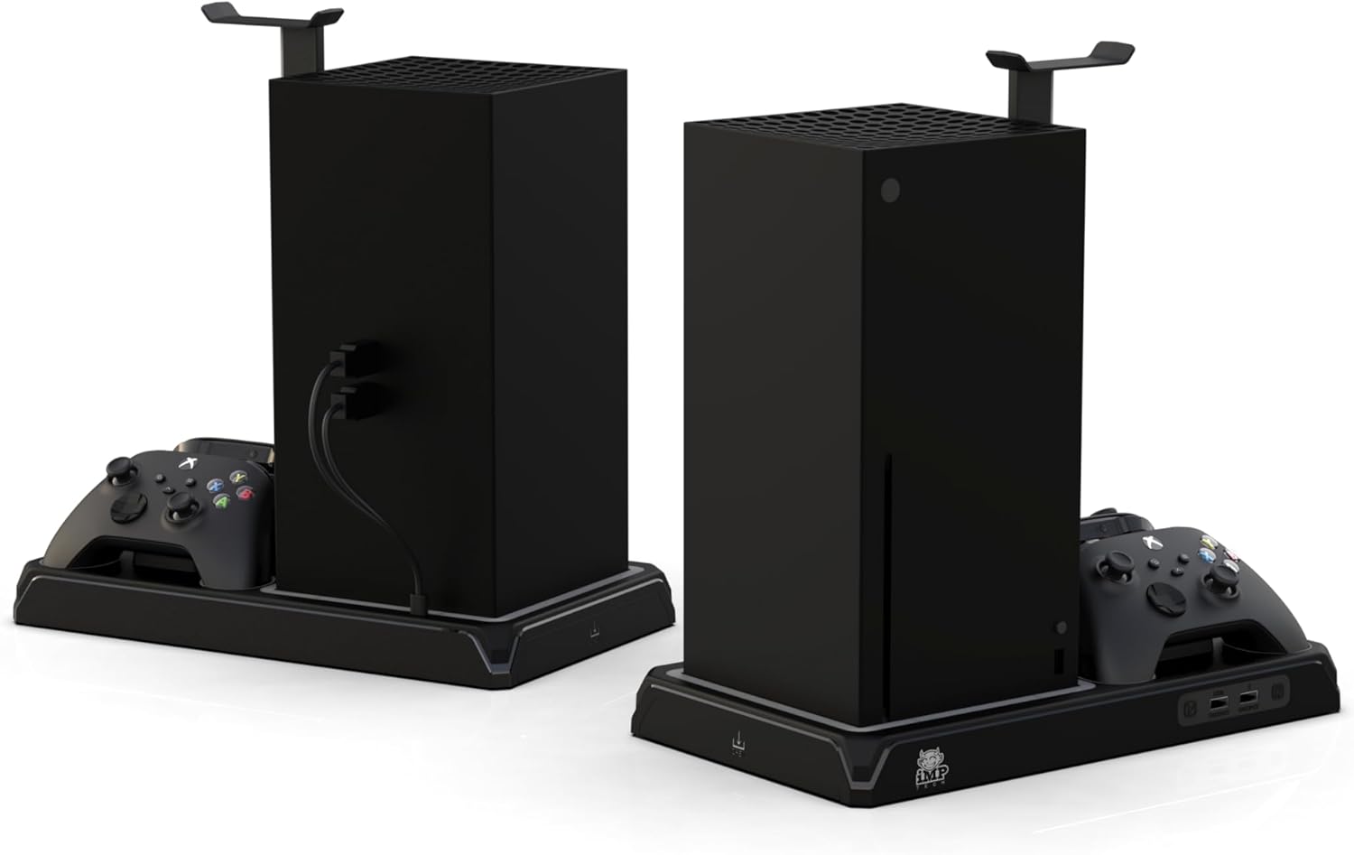 Imp Gaming DLX LED Twin Charging Tower With Cooling Fans & Game Storage Stand Xbox Series X Xbox Series X Multi Colour