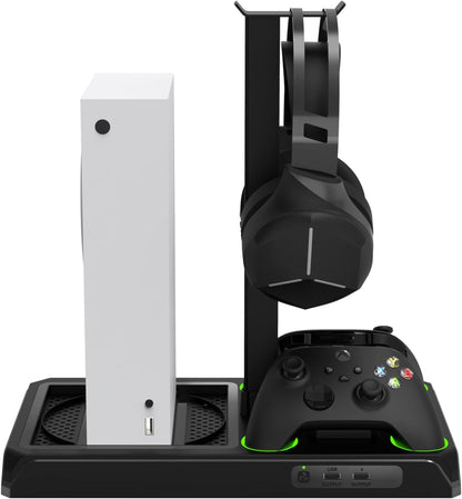 Imp Gaming DLX Twin Charging Tower With Cooling Fans & Game Storage Stand Xbox Series X
