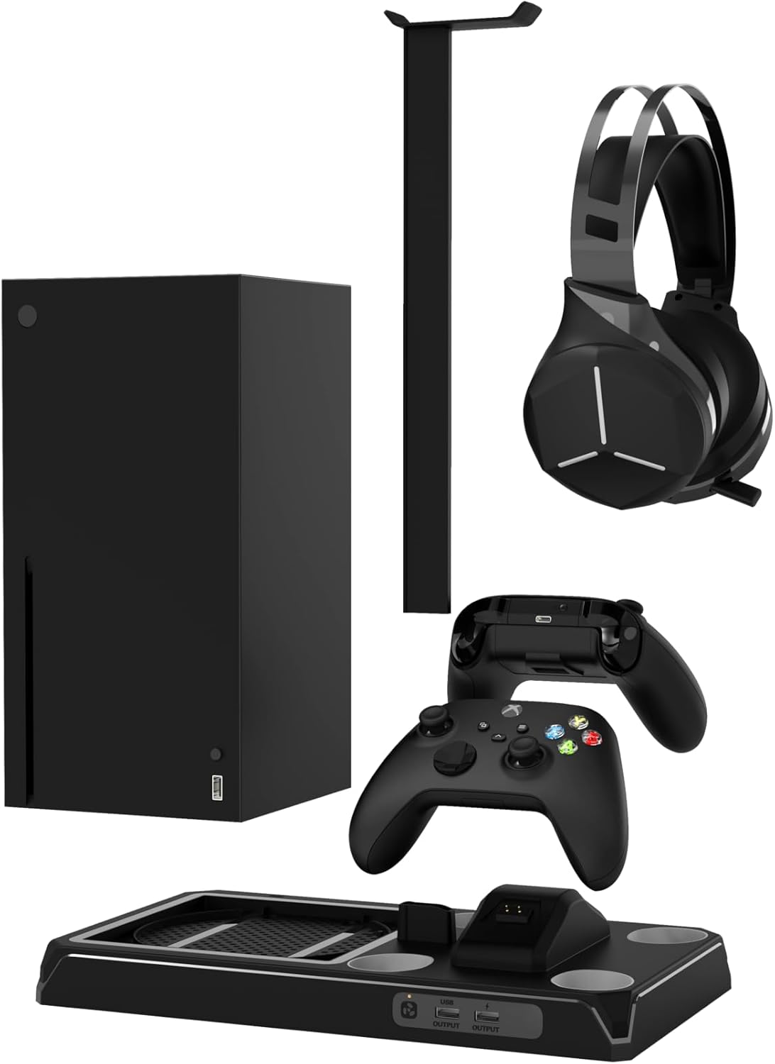 Imp Gaming DLX Twin Charging Tower With Cooling Fans & Game Storage Stand Xbox Series X