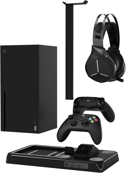 Imp Gaming DLX Twin Charging Tower With Cooling Fans & Game Storage Stand Xbox Series X