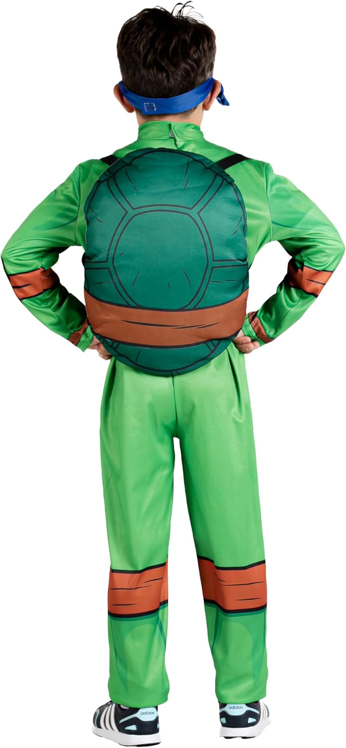 Ciao- Ninja Turtle costume disguise fancy dress boy official TMNT Teenage Mutant Ninja Turtles (Size 5-7 years) with padded shell and interchangeable masks