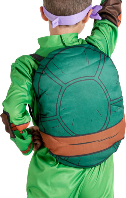 Ciao- Ninja Turtle costume disguise fancy dress boy official TMNT Teenage Mutant Ninja Turtles (Size 5-7 years) with padded shell and interchangeable masks