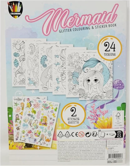 Couring Group Collitter Unicorn Mermaid Book Sticker