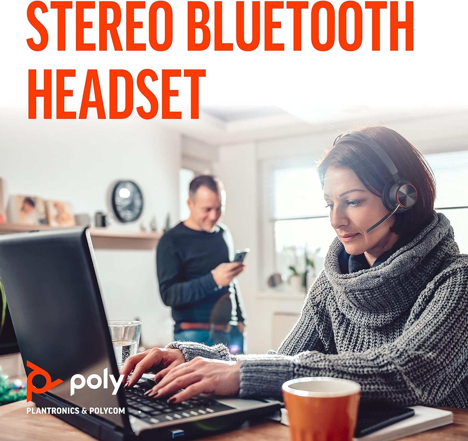 Poly - Voyager Focus 2 UC Bluetooth Headset + Charging Cradle (Plantronics) - Stereo headset with boom microphone, USB-A for PC/Mac - Active Noise Canceling - Works with Teams (Certified) , black Teams certified 2021 Version (USB-A)