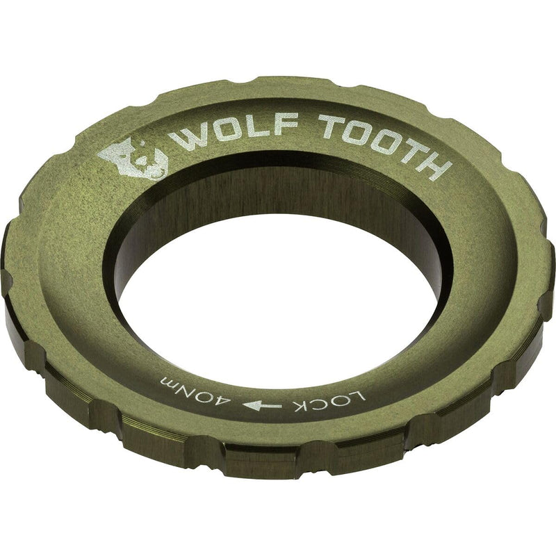 Wolf Tooth | Centrelock Rotor Lockring | Olive | Customisable Bike Accessories and Components Precision Engineered