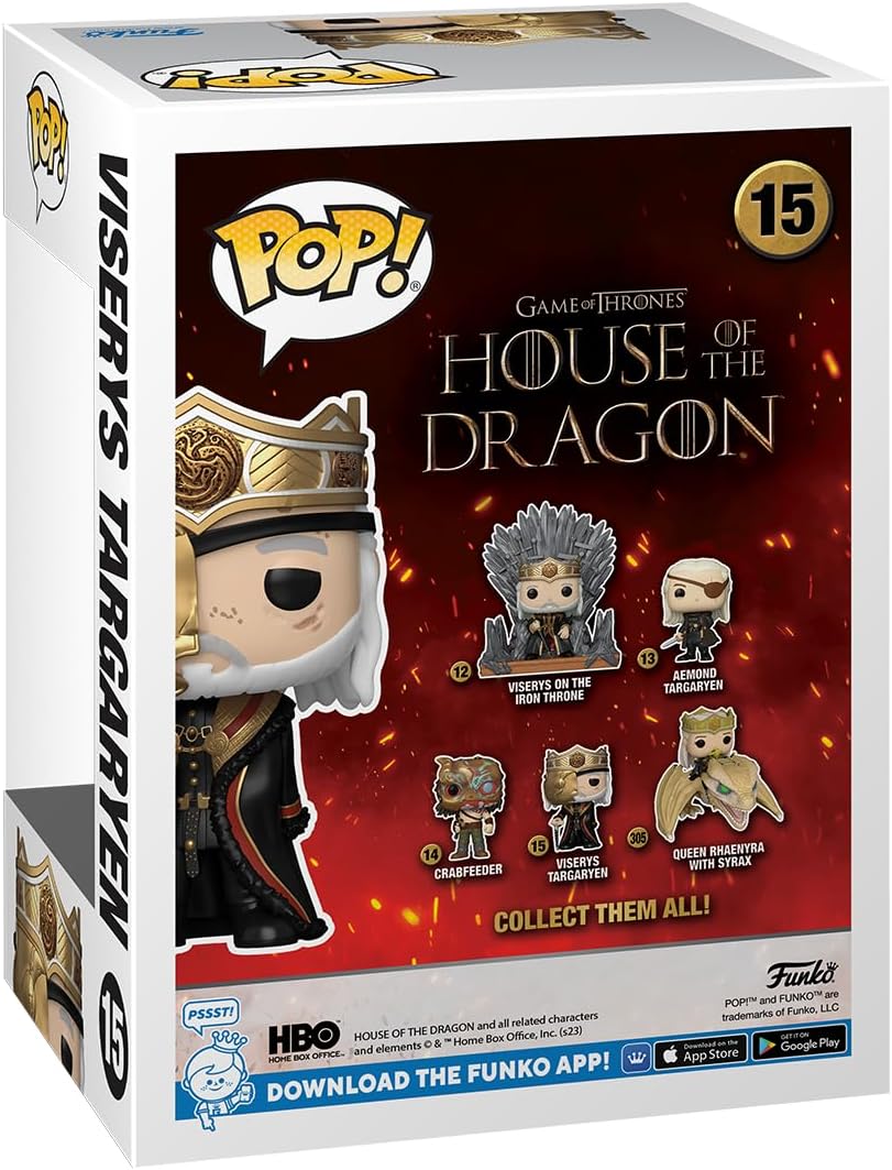 Funko POP! TV: House Of the Dragon - Masked King Viserys Targaryen - 1/6 Odds for Rare Chase Variant - Collectable Vinyl Figure - Gift Idea - Official Merchandise - Toys for Kids & Adults