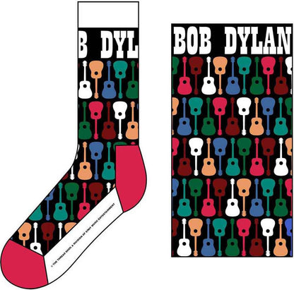 Bob Dylan Calzini Guitar Pattern Logo Nuovo Ufficiale Uomo Nero (Uk Size 7-11) Size UK Size 7-11, Bob Dylan Unisex Adult Guitar Ankle Socks (7 UK-11 UK) (Black/White/Pink), Bob Dylan Calzini Guitar Pattern Logo Nuovo Ufficiale Uomo Nero (Uk Size 7-11) Siz