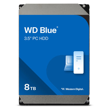 WD Blue 8TB 3.5" Internal Hard Drive - 5400 RPM Class, SATA 6 Gb/s, 256MB Cache, 2 Year Warranty