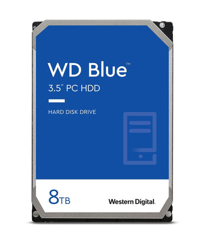 WD Blue 8TB 3.5" Internal Hard Drive - 5400 RPM Class, SATA 6 Gb/s, 256MB Cache, 2 Year Warranty