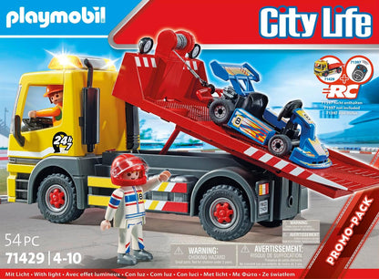 Playmobil 71429 City Life RC Vehicles - Towing Service, Truck and Racing Car Toy and Imaginative Role-Play, PlaySets Suitable for Children Ages 4+