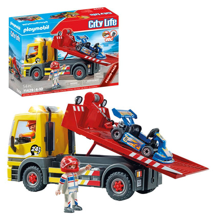 Playmobil 71429 City Life RC Vehicles - Towing Service, Truck and Racing Car Toy and Imaginative Role-Play, PlaySets Suitable for Children Ages 4+