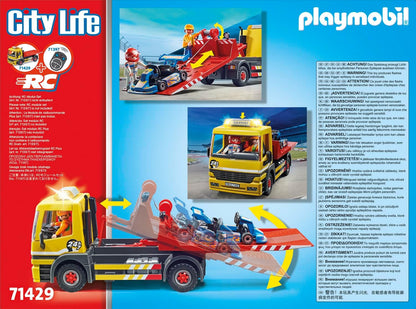 Playmobil 71429 City Life RC Vehicles - Towing Service, Truck and Racing Car Toy and Imaginative Role-Play, PlaySets Suitable for Children Ages 4+