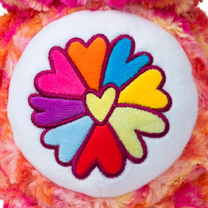 Basic Fun Care Bears Flower Power Bear Medium Plush Toy 35 cm – Eco-Friendly Cuddly Bear with Flower Belly Badge for Girls and Boys Aged 4+
