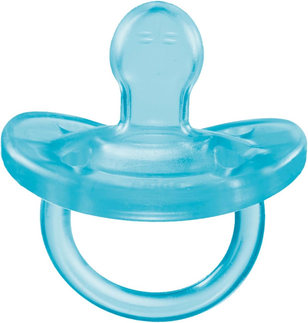 Chicco PhysioForma Silicone Dummy 0-6 Months, Pack of 1, Soft and Delicate Dummy, Supports Physiological Breathing and Promotes Correct Development of The Mouth, Blue 1 Count (Pack of 1) blue