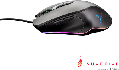 SureFire Martial Claw Gaming Mouse, Gaming Mouse with RGB Lighting, PC Mouse with 7 Programmable Buttons, Wired Mouse, 7200 DPI Computer Mouse with 1.8 m Cable