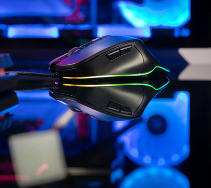 SureFire Martial Claw Gaming Mouse, Gaming Mouse with RGB Lighting, PC Mouse with 7 Programmable Buttons, Wired Mouse, 7200 DPI Computer Mouse with 1.8 m Cable