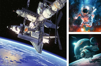Ravensburger 12000860 Outer Space Jigsaw Puzzles for Kids Age 5 Years Up-3x 49 Pieces, Multicolour, One Size
