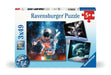 Ravensburger 12000860 Outer Space Jigsaw Puzzles for Kids Age 5 Years Up-3x 49 Pieces, Multicolour, One Size