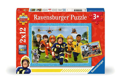 Ravensburger Kinderpuzzle 12001031 - Fireman Sam - 2x12 Teile Fireman Sam Puzzle für Kinder ab 3 Jahren