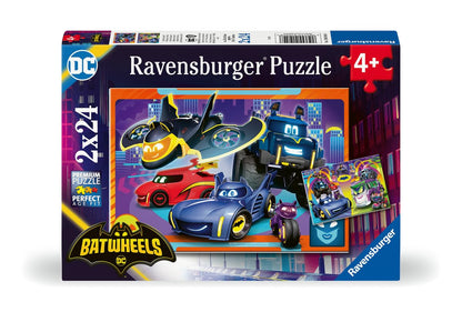 Ravensburger 12001054 Batman Batwheels Jigsaw Puzzles for Kids Age 3 Years Up-2x 24 Pieces-Educational Toddler Toys and Games, Multicolour, One Size