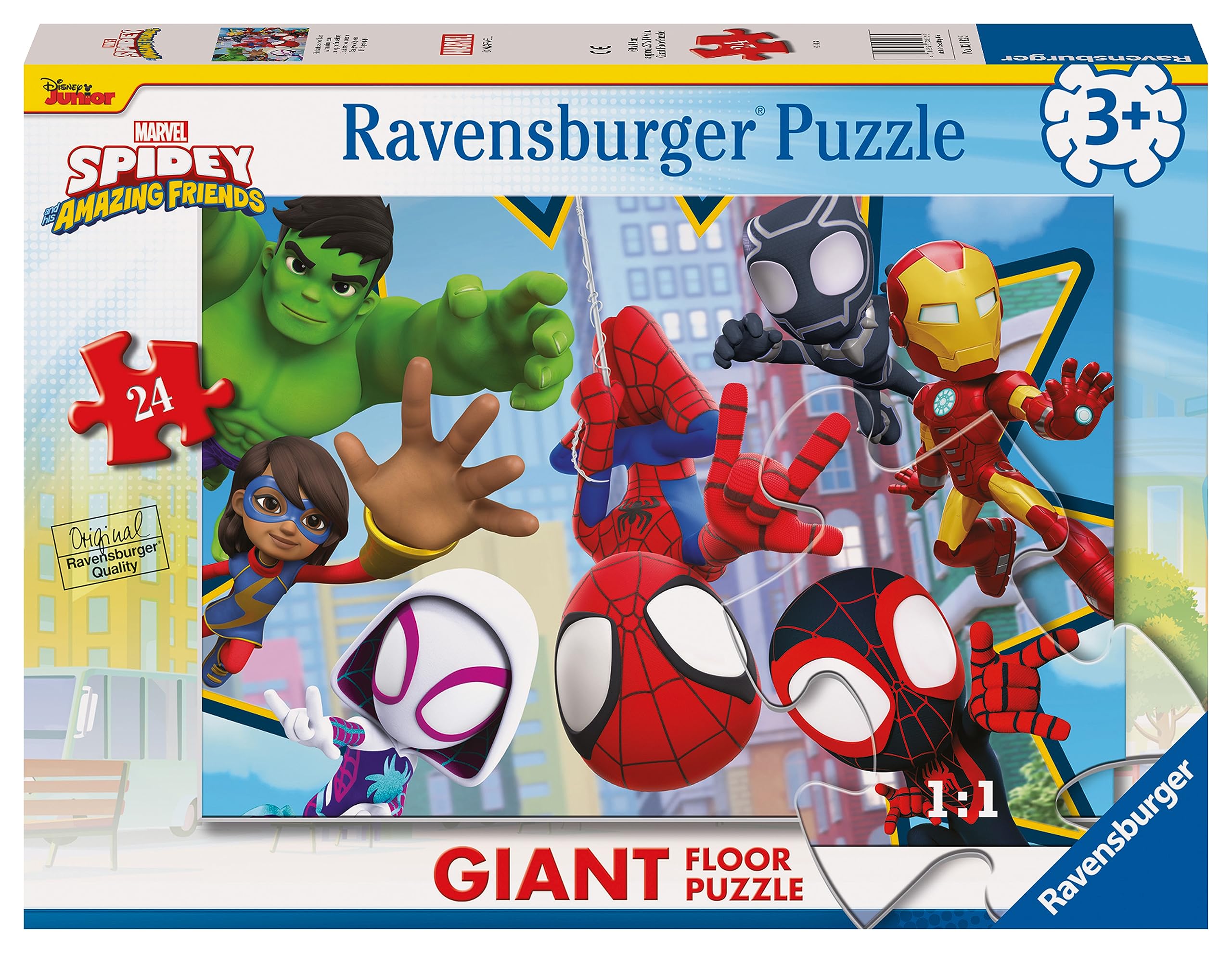 Ravensburger 3182 Marvel Spiderman Spidey & His Amazing Friends 24 Piece Giant Floor Jigsaw Puzzle for Kids Age 3 Years Up