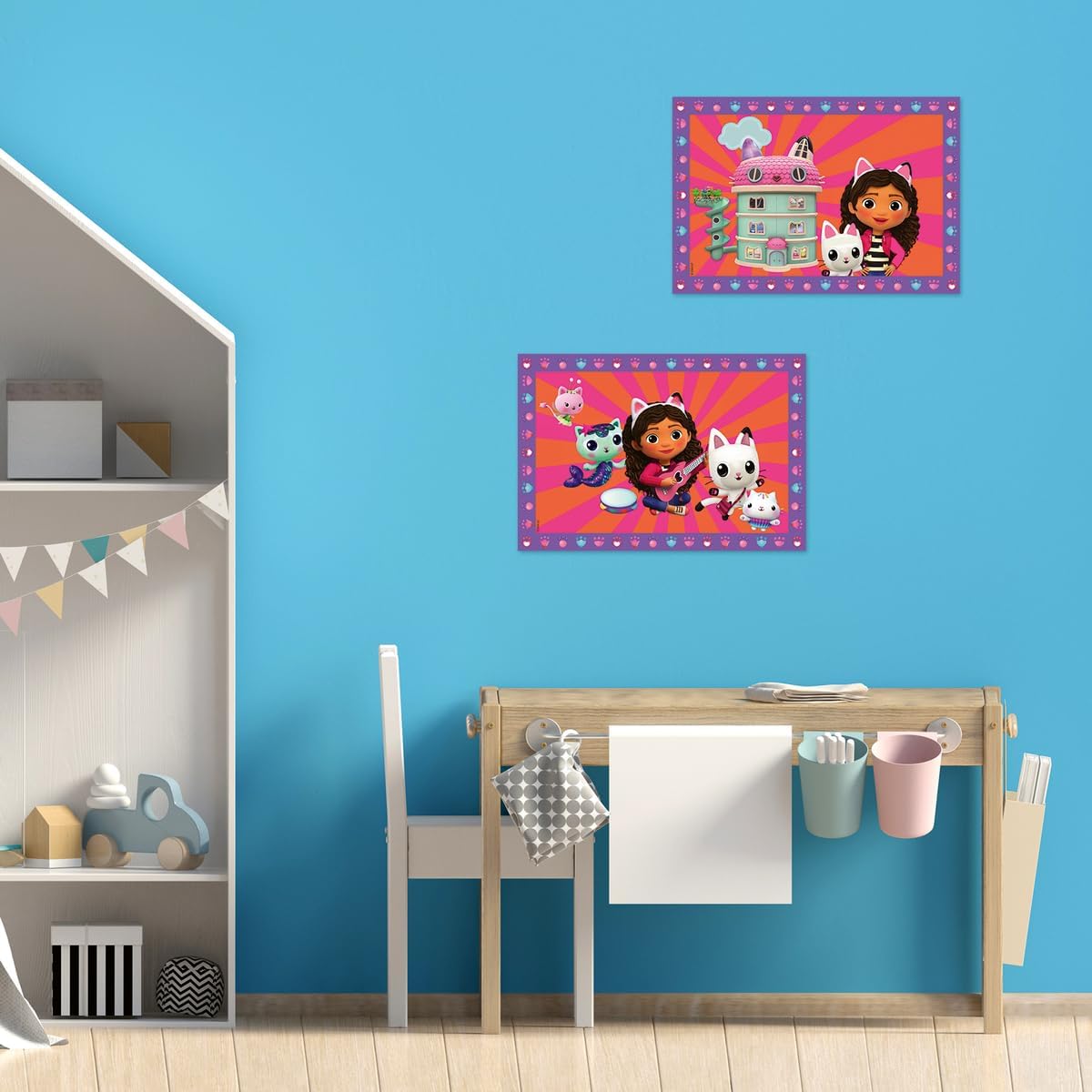 Ravensburger - CreArt Junior Series: Gabby's Dollhouse, Paint by Number Kit, Contains Two Pre-Printed Boards, a Brush, Colors, Creative Game for Boys and Girls 5+ Years