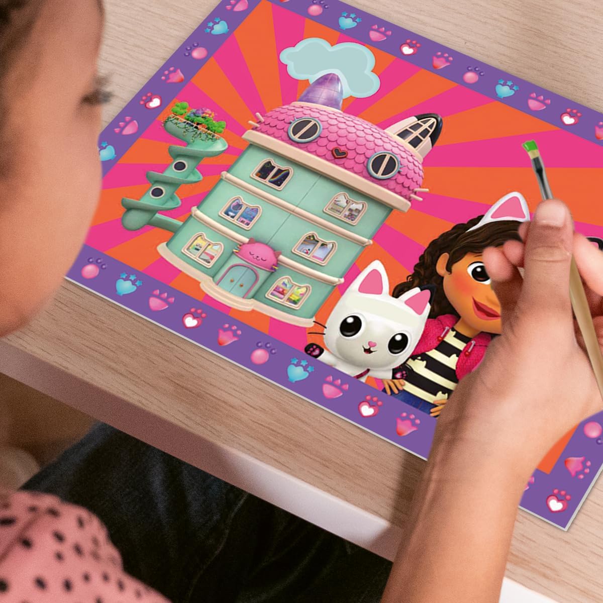 Ravensburger - CreArt Junior Series: Gabby's Dollhouse, Paint by Number Kit, Contains Two Pre-Printed Boards, a Brush, Colors, Creative Game for Boys and Girls 5+ Years