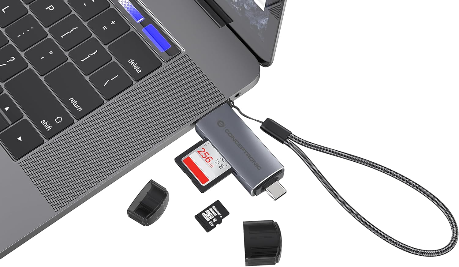 CONCEPTRONIC BIAN05G 2-in-1 USB 3.0 Dual Plug Card Reader SD/MicroSD 3.0 UHS-I